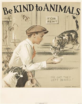 MORGAN DENNIS (1892-1960).  BE KIND TO ANIMALS! Two posters. 1934 & 1939. Each approximately 22x17 inches, 55¾x43¼ cm.